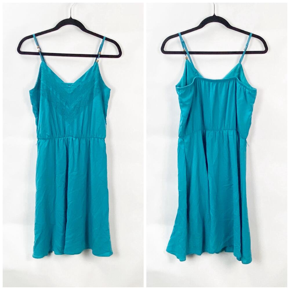 Maurices Medium Womens Teal Blue Lace Tank Top Dress